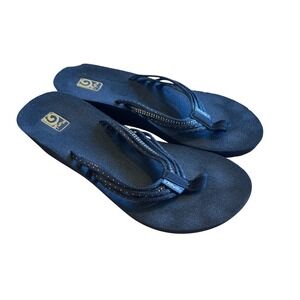 Teva Mush Adapto Wedge Black Flip Flop Sandals Womens 9
